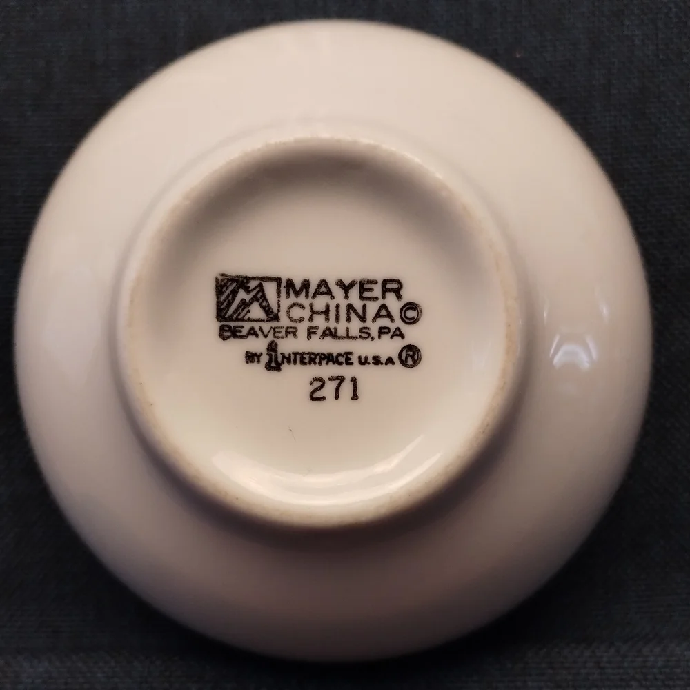 Vintage Soup Bowl Mayer China Ceramic Beaver Falls PA by Interspace USA 271